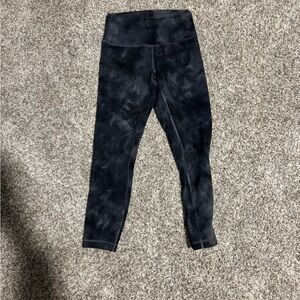 lululemon athletica Black Tie Dye Leggings